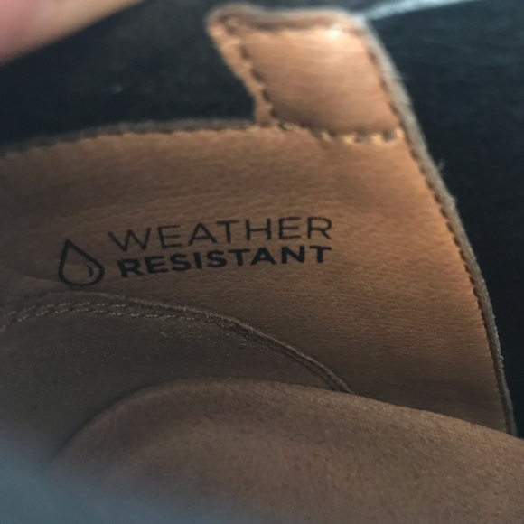 Vionic Joslyn Ankle Boot 5 Suede Leather Side Zip Short Stacked Low Heel Black - Picture 6 of 12